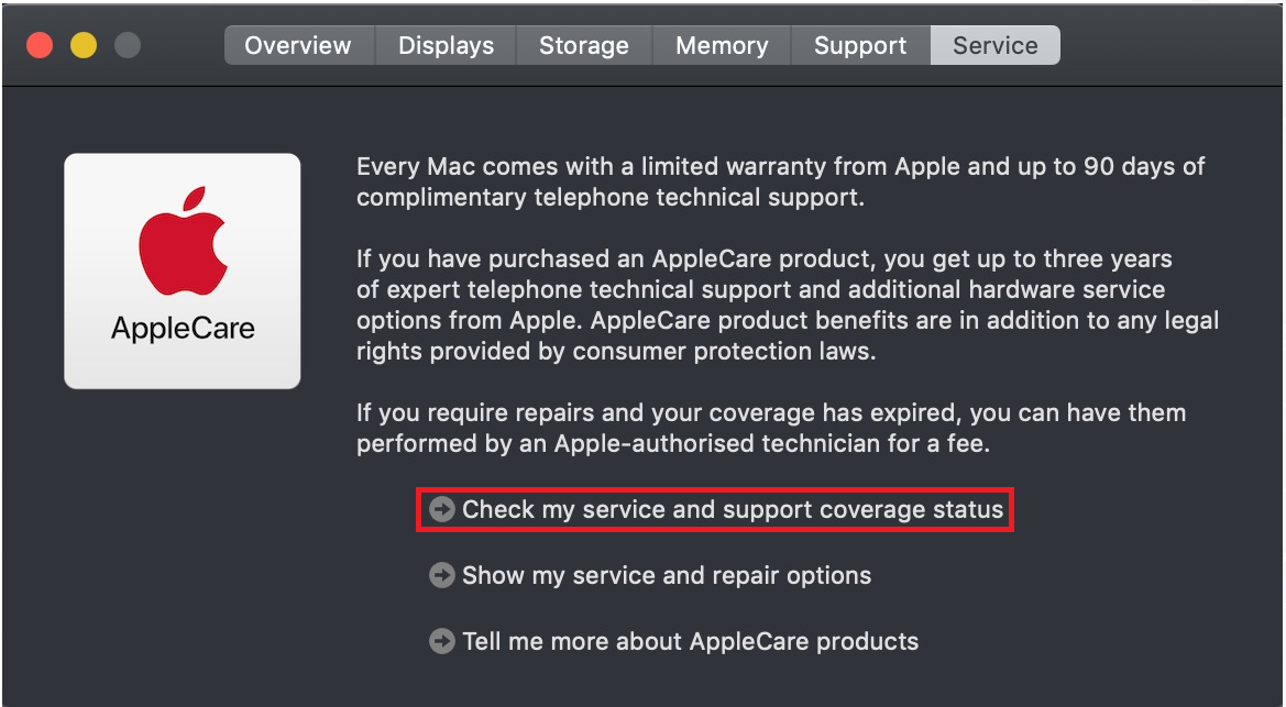 check my service for apple status