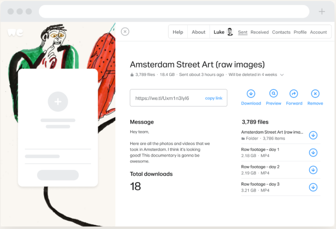 wetransfer - best file sharing programs