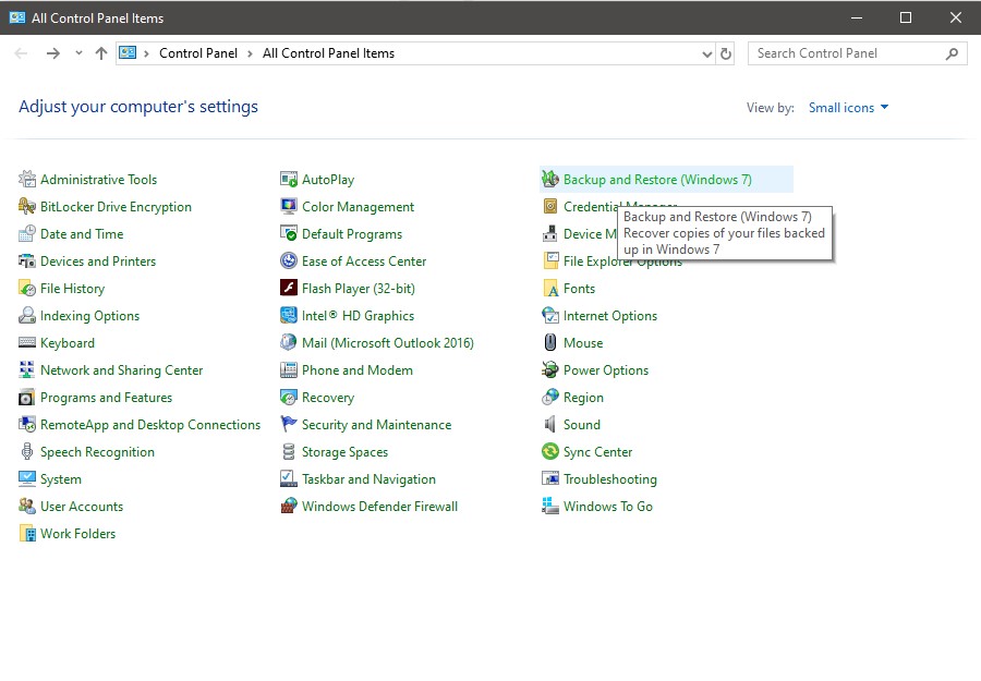 backup and restore