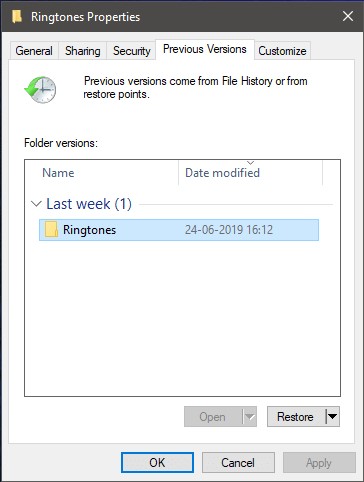 version properties