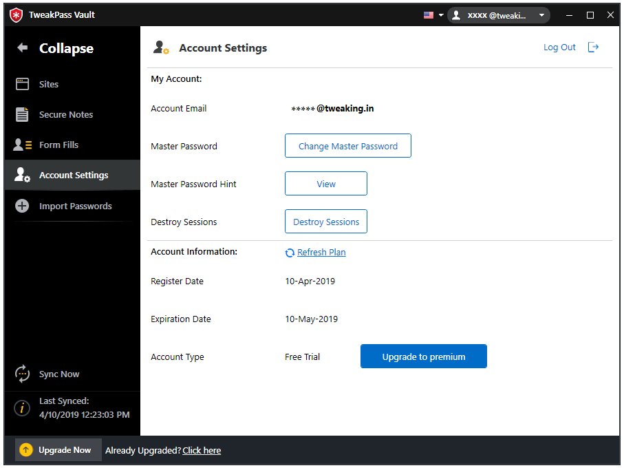 tweakpass password manager