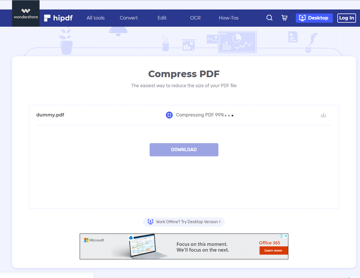 desired compression quality