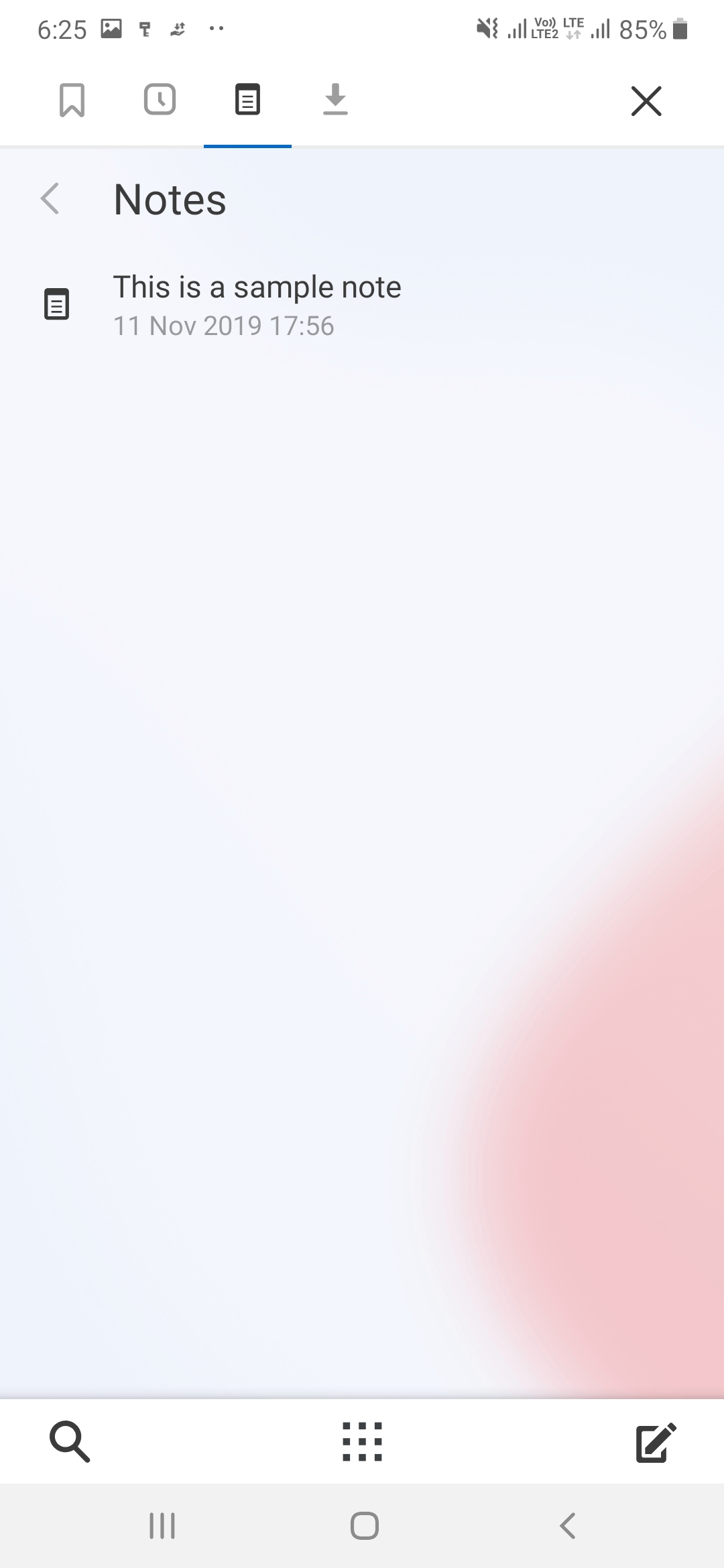 Notes - Vivaldi browser android