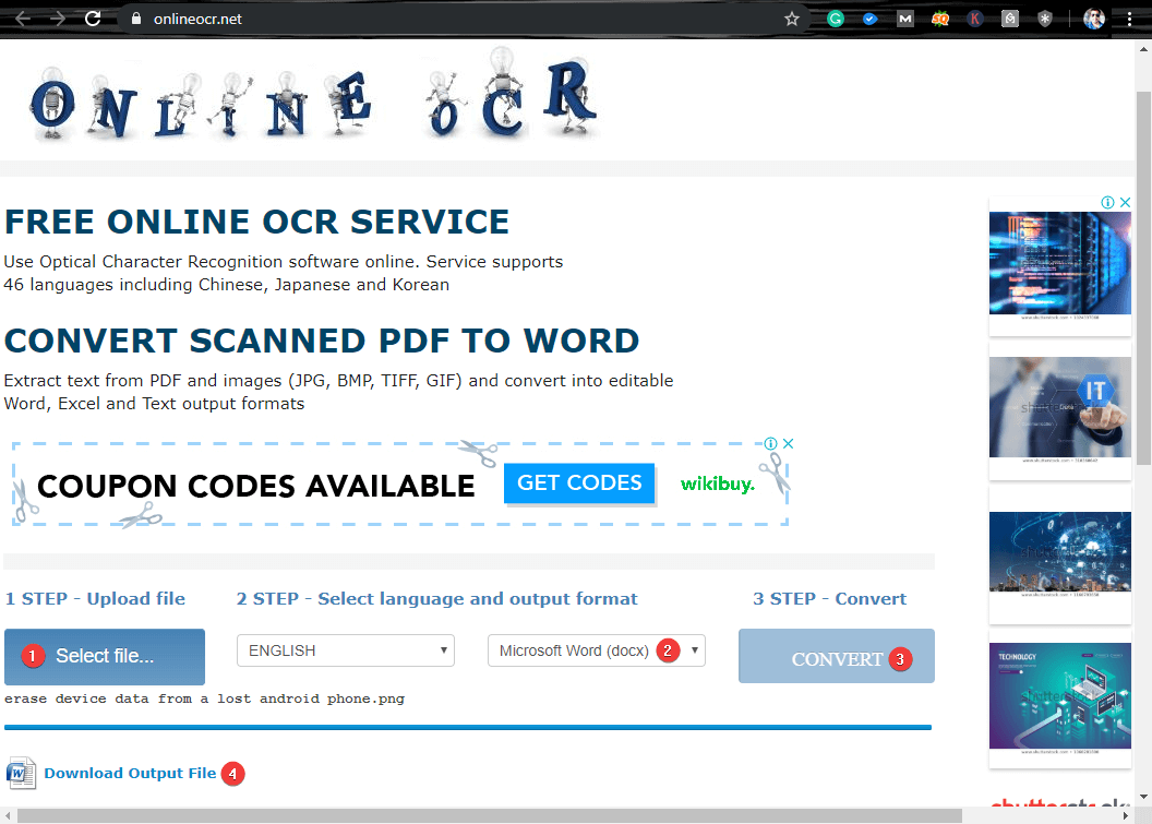 Online OCR Converter