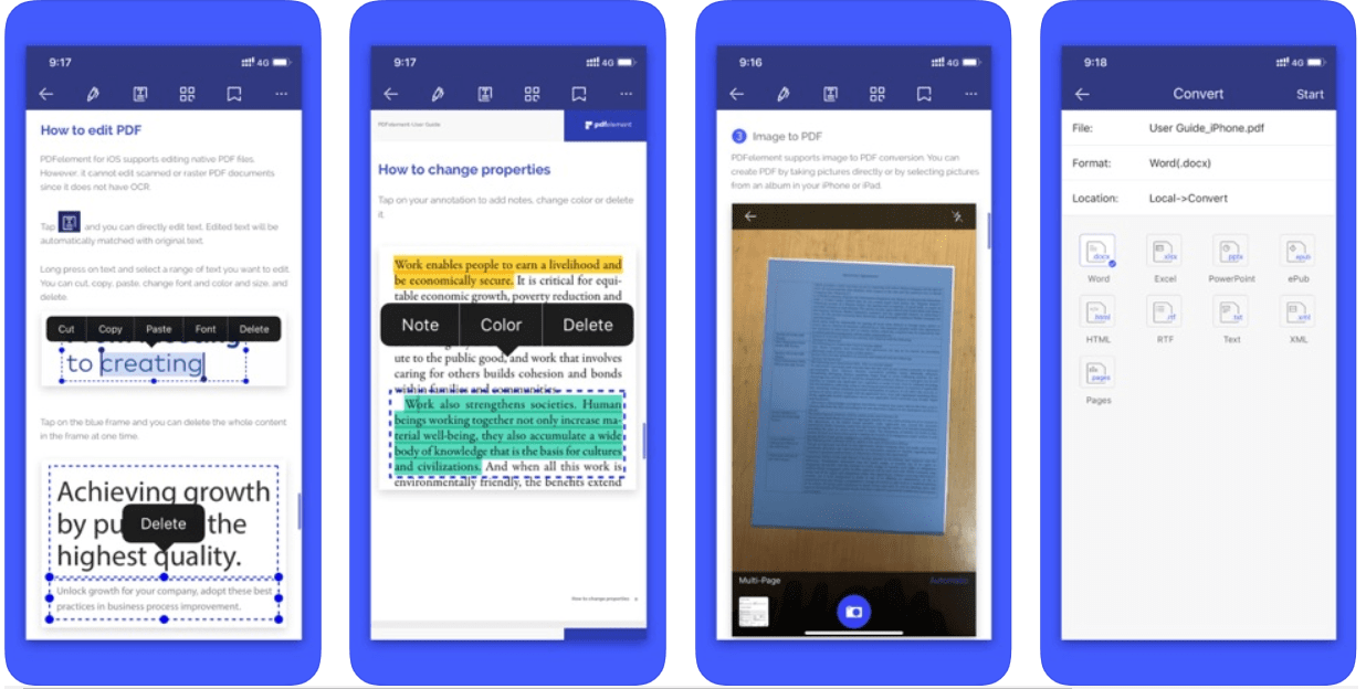 PDFelement - Convert pdf to word for iphone