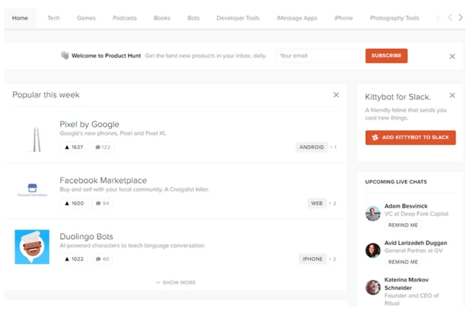 Product Hunt - Reddit Alternatives