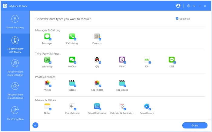 Select Lost File Type