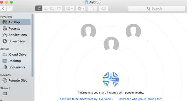 Show Airdrop in Finder