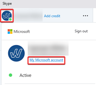 Skype My Microsoft Account