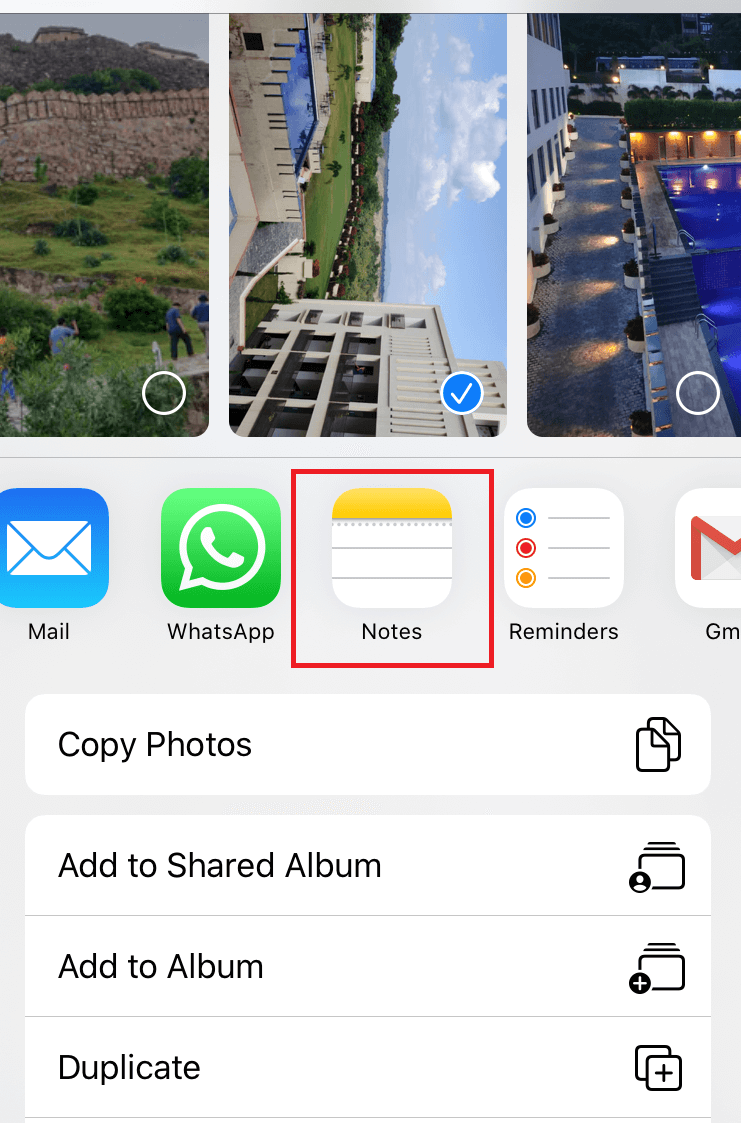 Tap on Notes