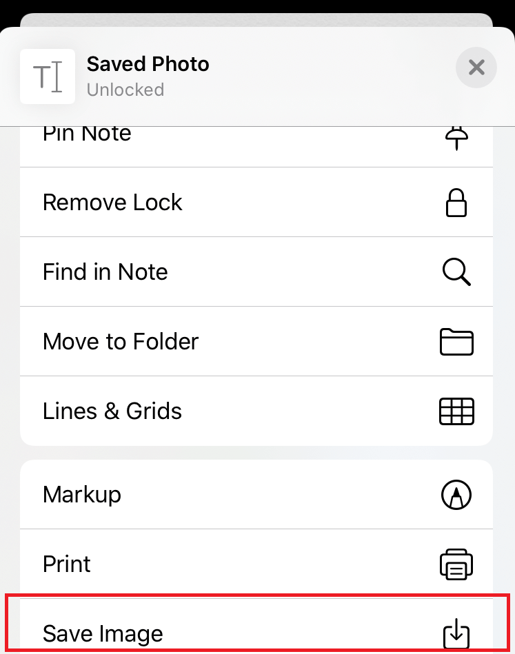 Tap on Save Image