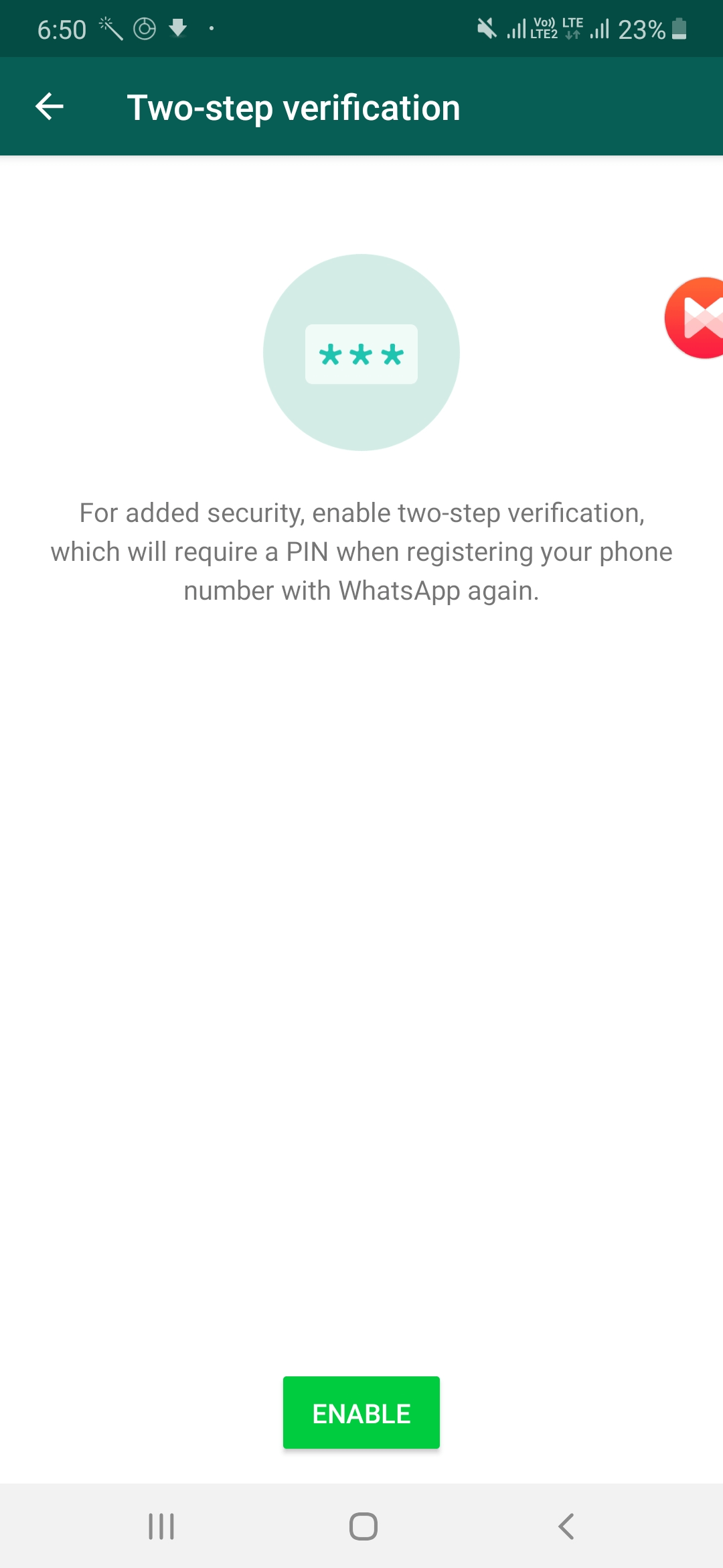 Two Factor Authentication (2FA) For WhatsApp Chats - WhatsApp Latest Version