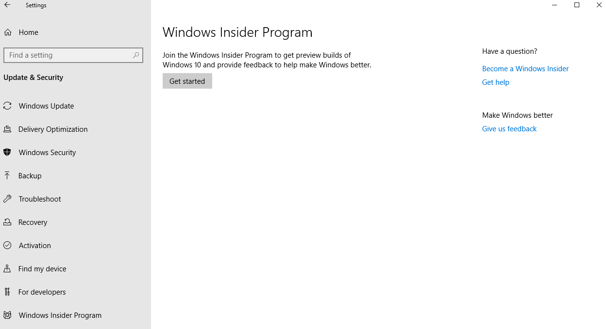 Windows Insider Program