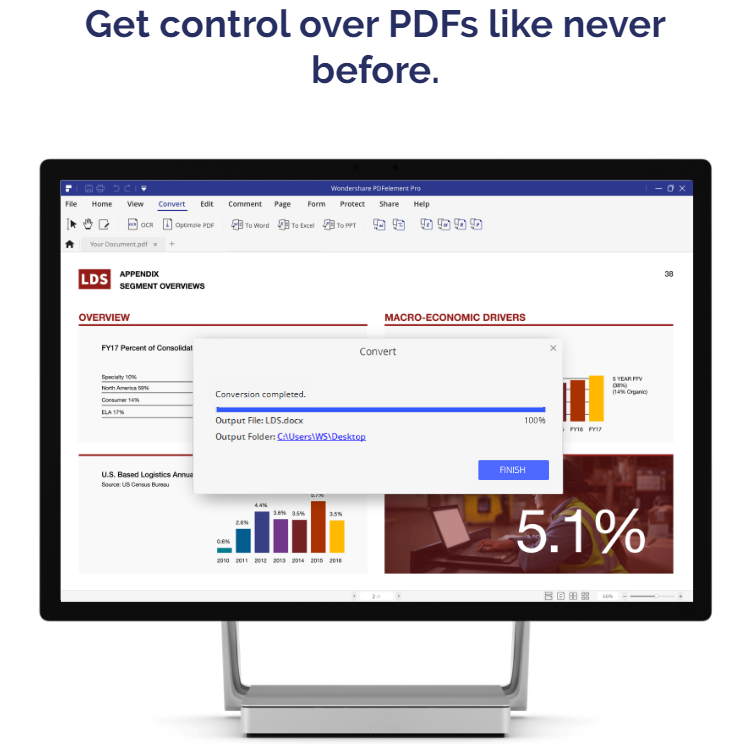 Change PDF To Word Using A Software - PDFElement