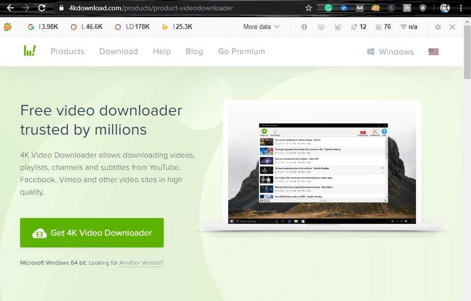 4k video downloader to download video and audio from youtube