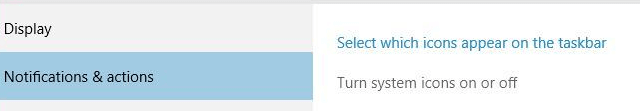 Click on Turn System Icons On or Off