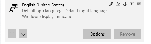 Default Language settings