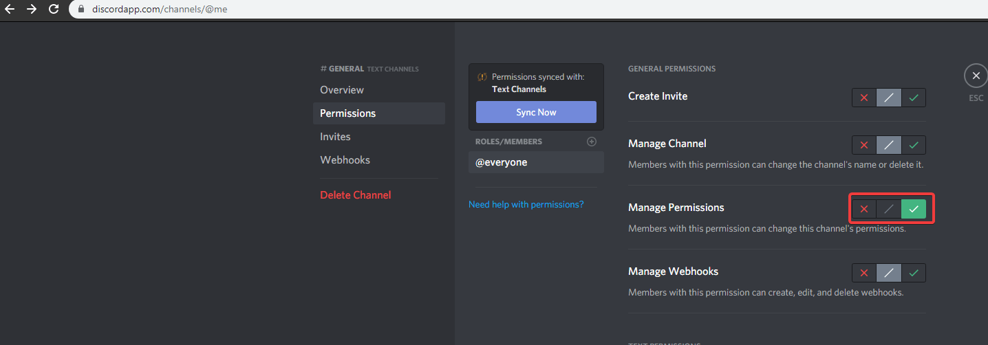 Manage Permissions