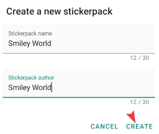 Name your sticker pack
