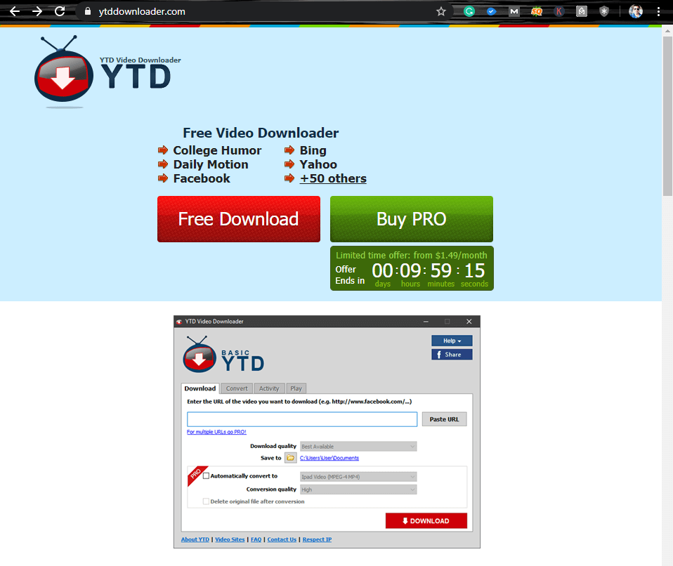 YTD video downloader