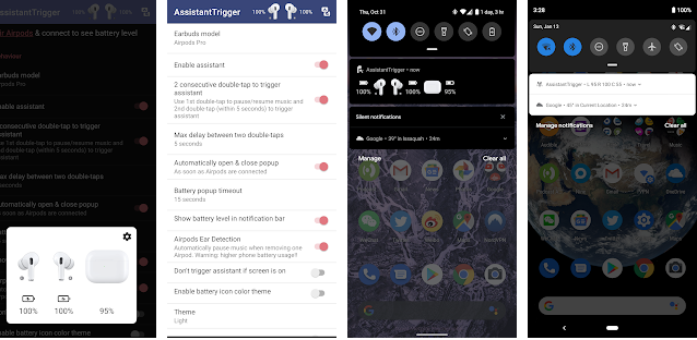 Assistant Trigger AirPods Android App,