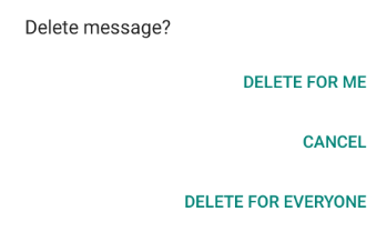 delete for everyone feature - WhatsApp update