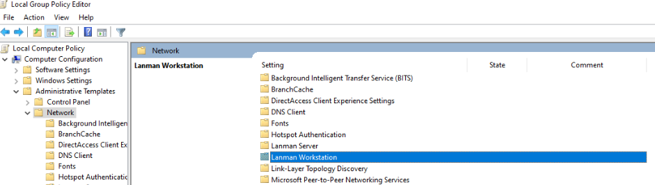 Local Group Policy Editor