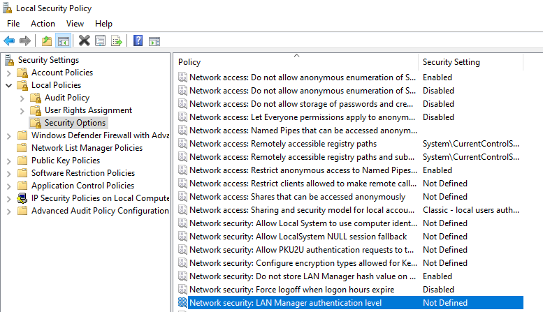 Local Security Policy