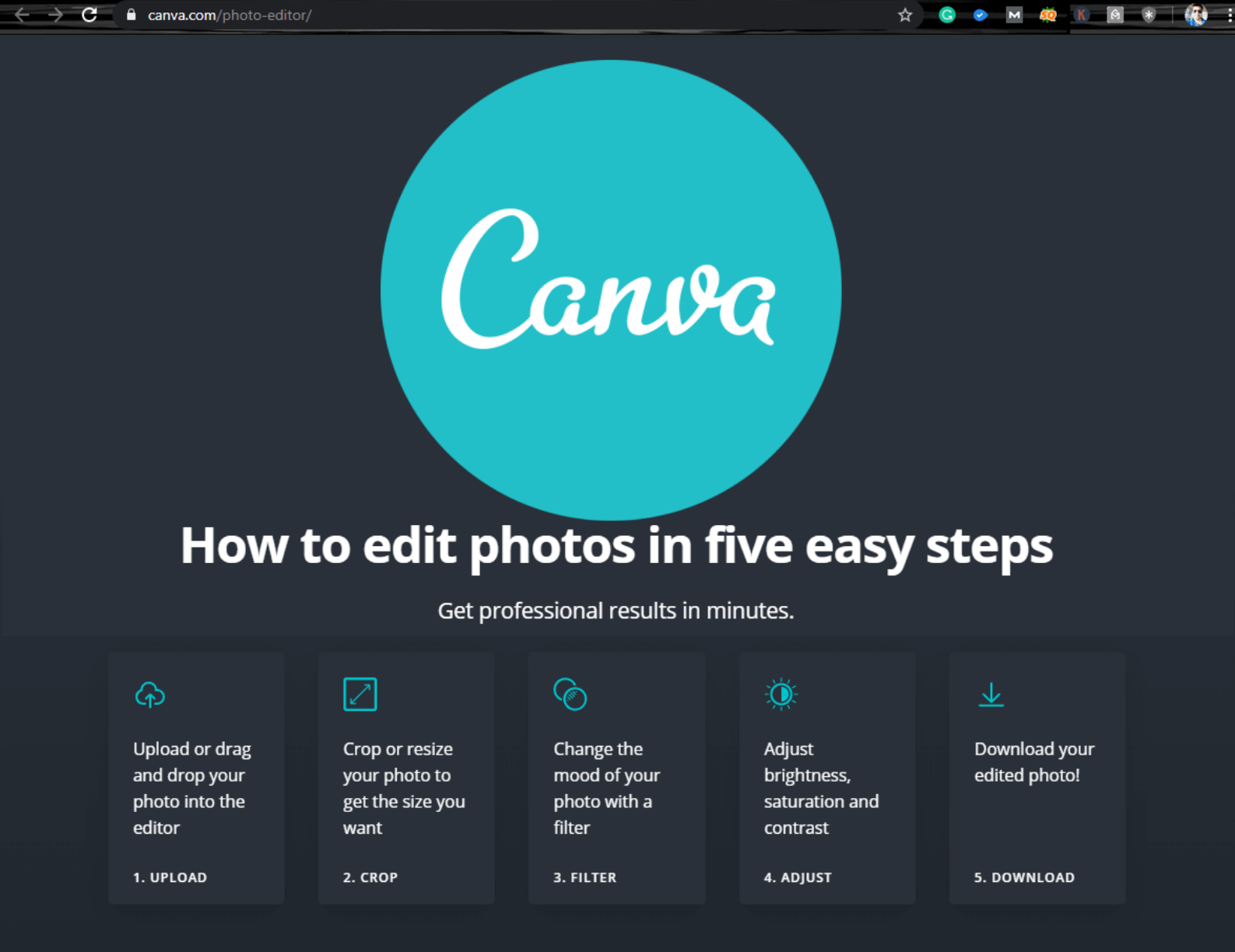 Canva Editor - Online Photo Editor Features