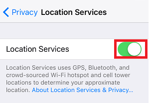 Enable Location Services