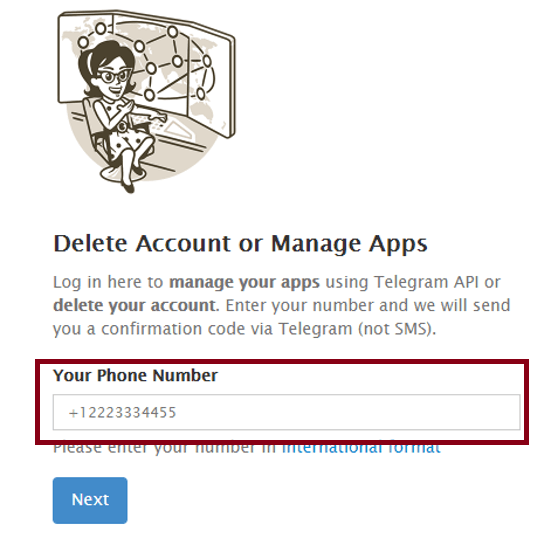 Remove Authorization of Telegram Account