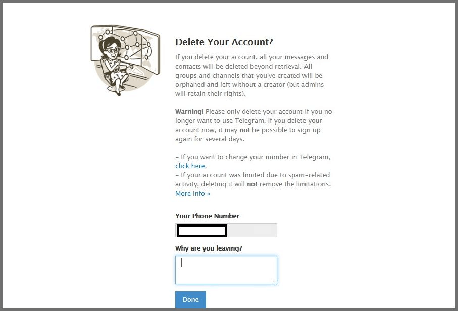 permanently delete telegram account