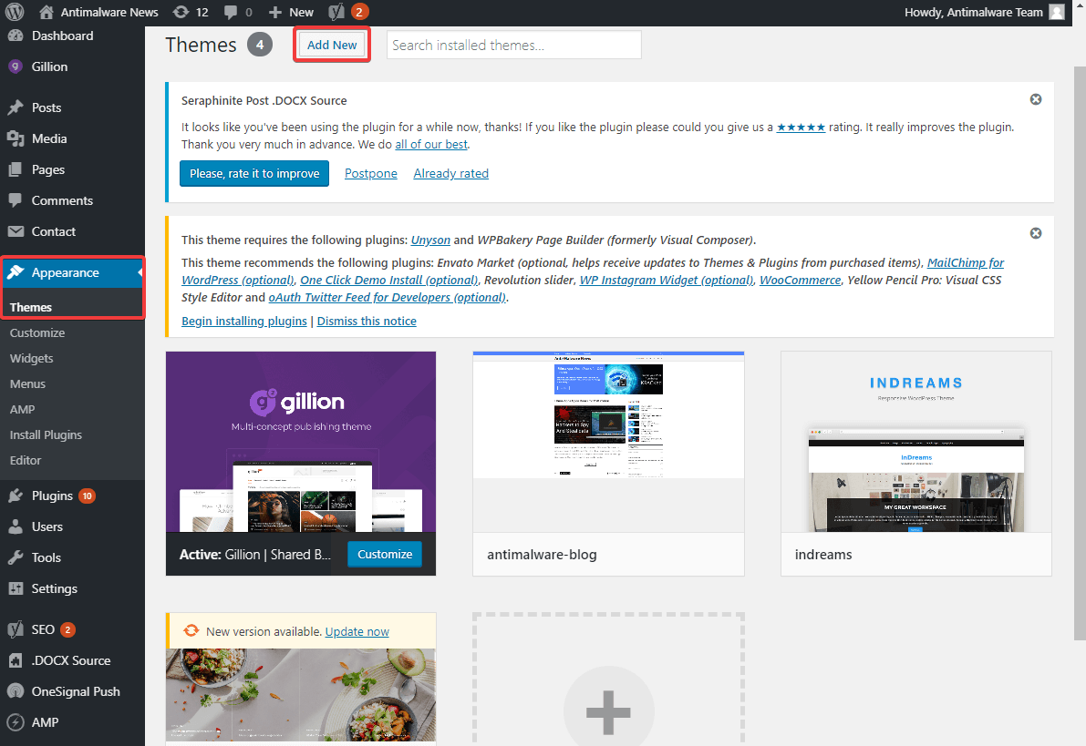 wordpress admin dashboard - WordPress Themes