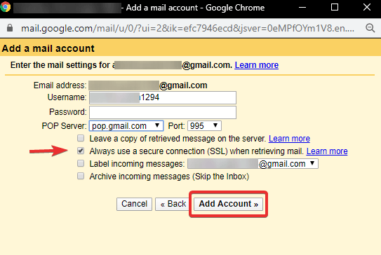 Click Add Account