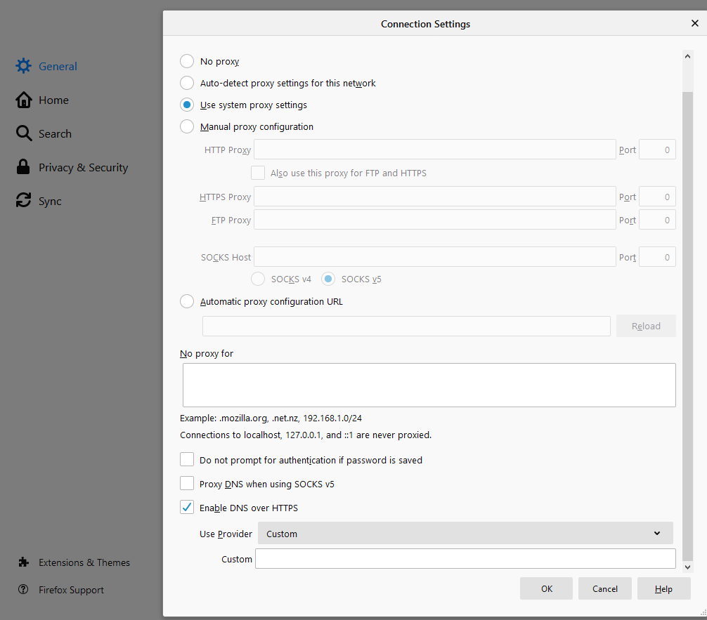 DNS over HTTPS in Firefox