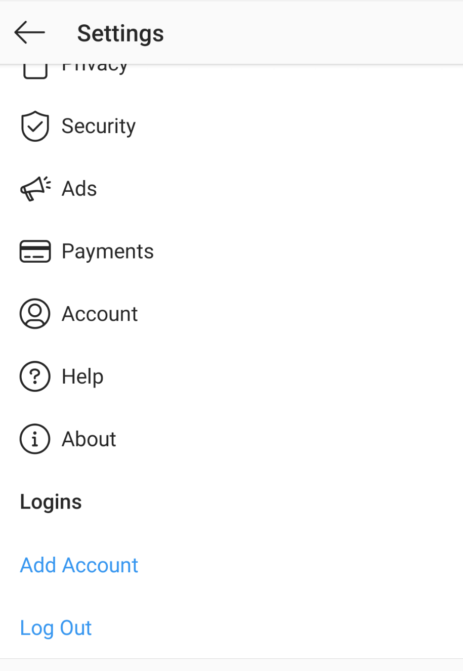 Go to the setting to Remove Instagram Account