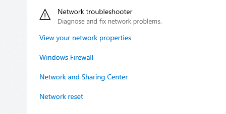 Network Reset