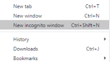 New Incognito window