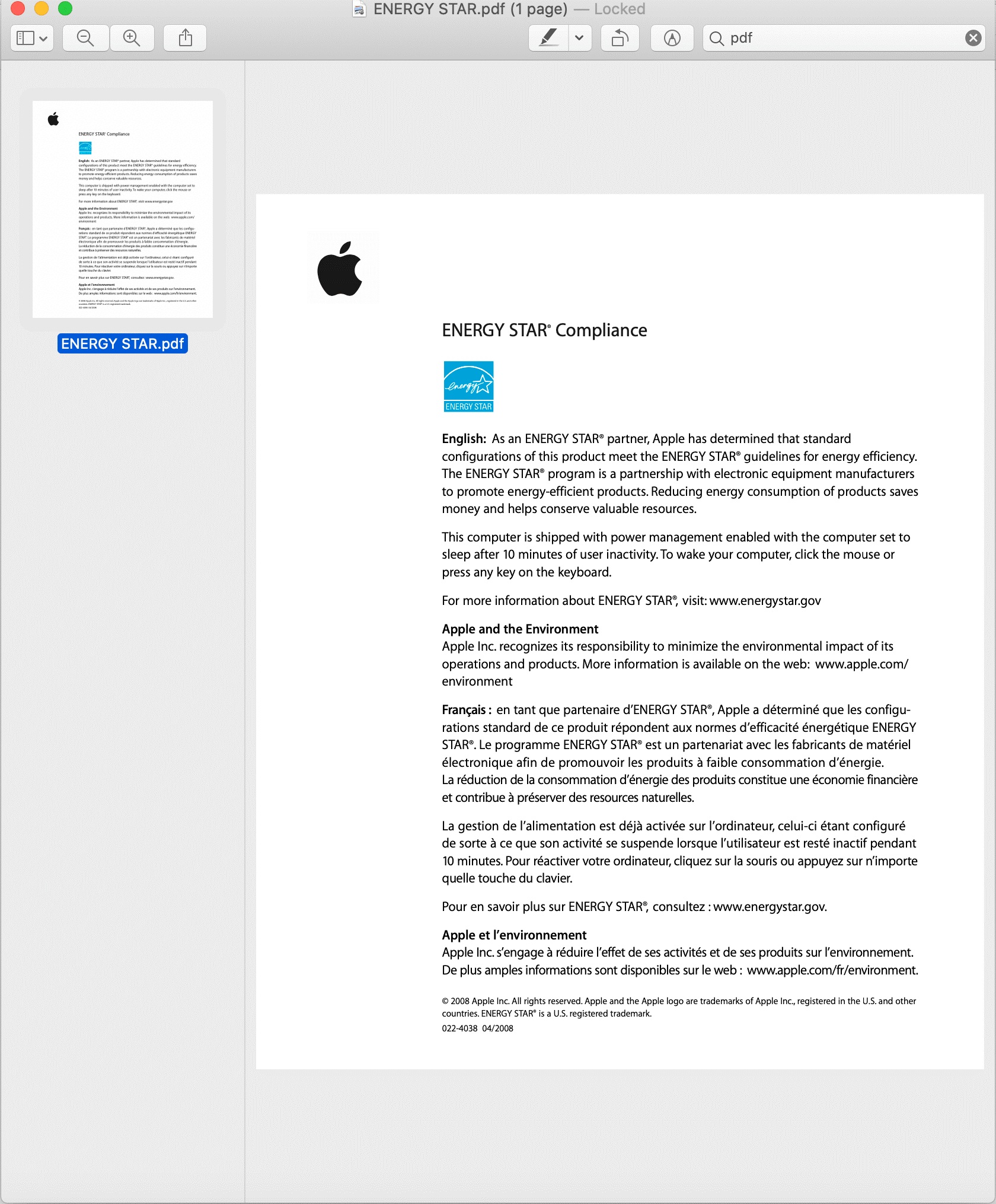 Open the PDF file in the Preview app