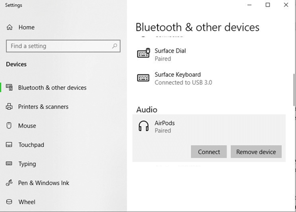 click on the AirPods.