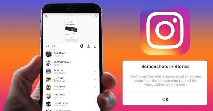 Screenshot Instagram Stories