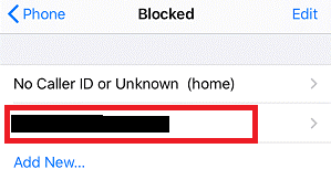 See all Blocked numbers list