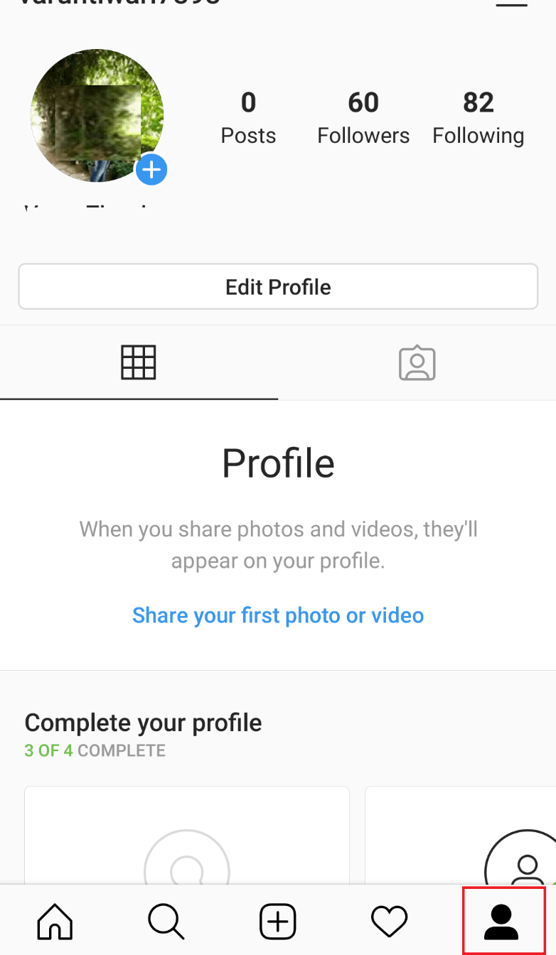 Tap on Profile icon to add multiple account