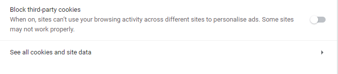 enable third party cookies