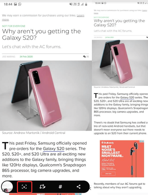 long screenshot of Webpage