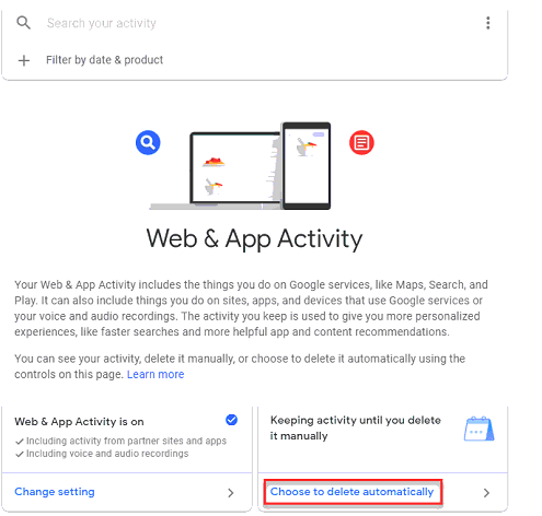 Choose to delete automatically