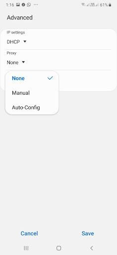 Configure Proxy Settings