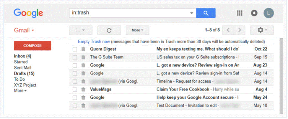 Delete All mails From Trash in Gmail