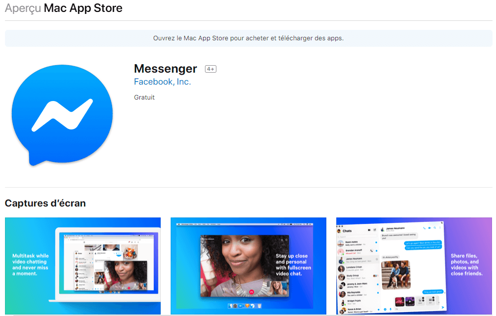 FB Messenger for Mac on Mac Store