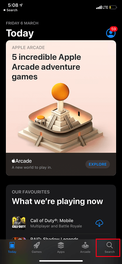 Open App Store on iPhone